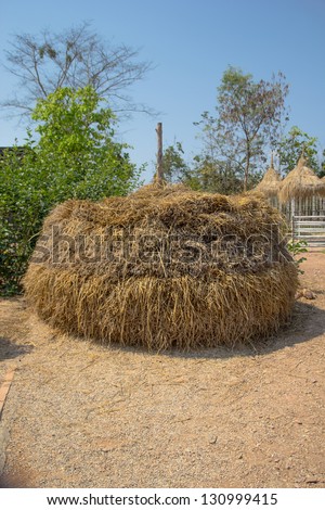 Straw for animal feed.
