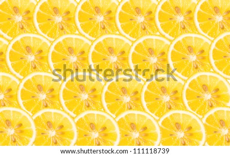 fresh lemon slices pattern,background on white background