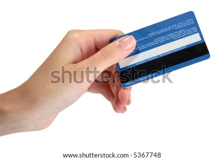 Female hand with a credit card
