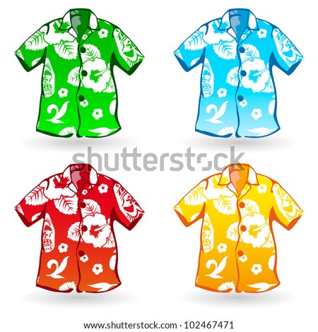 Hawaiian Aloha Shirts. Vector Illustration - 102467471 : Shutterstock