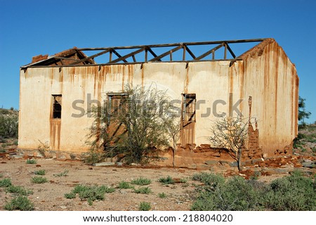Decaying architecture at Omkyk in the Northern Cape Province of South Africa