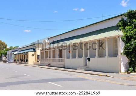 RICHMOND, SOUTH AFRICA - DECEMBER 1ST,2014: Historic houses used as guest houses in Richmond, Northern Cape Province of South Africa