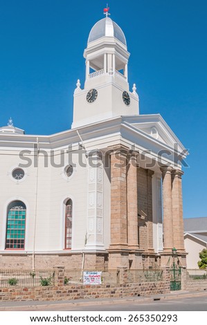 COLESBERG, SOUTH AFRICA - DECEMBER 1, 2014: Dutch Reformed Church in Colesberg, Northern Cape Province of South Africa. Construction started 1830