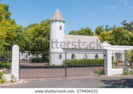 CAPE TOWN, SOUTH AFRICA - DECEMBER 15, 2014:  Erinvale wedding chapel on a farm near Somerset West