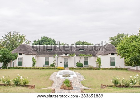 SWELLENDAM, SOUTH AFRICA - DECEMBER 26, 2014: The Drosdy was built by the Dutch East India Company in 1747 to serve as residence and official headquarters for the Landdrost