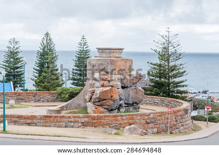 MOSSELBAY, SOUTH AFRICA - DECEMBER 30, 2014: The War Memorial at The Point commemorates the Mossel Bay residents who lost their lives in action in the two World Wars.