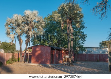 Ablution block of the community campsite at the Ombulantu Baobab Tree in Outapi in the northern part of Namibia