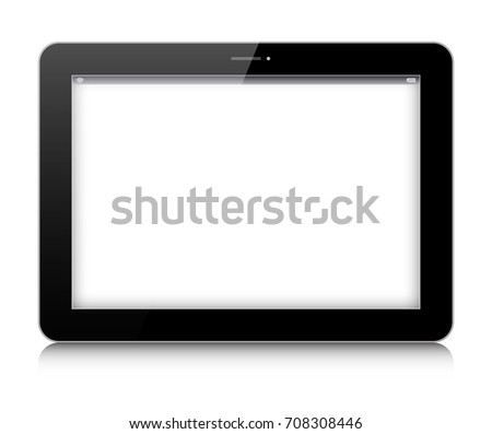 Vector digital tablet isolated on white background