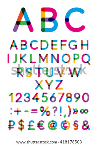 English Alphabet. Vector Illustration - 418178503 : Shutterstock