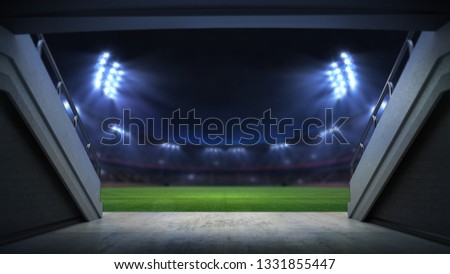 Similar – Image, Stock Photo Gate entrance at night with shadow