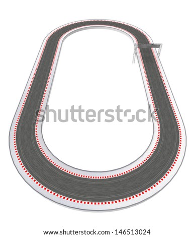 Classical Oval Racetrack Design In Bird View Illustration - 146513024 ...