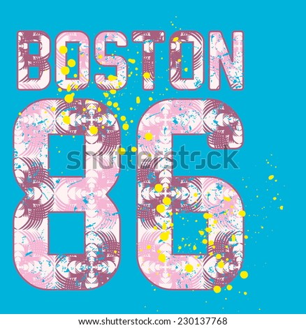 American college graphic design vector art