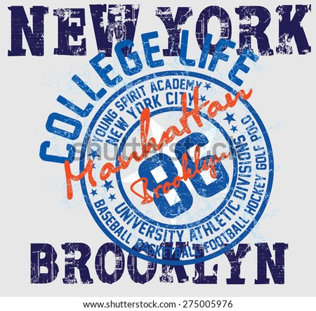 new york college basketball sports vector art