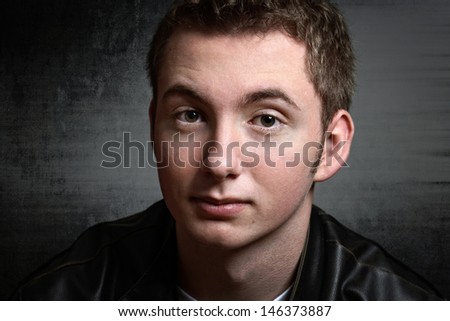 teen boy grunge portrait