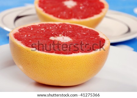 Closeup Red Grapefruit