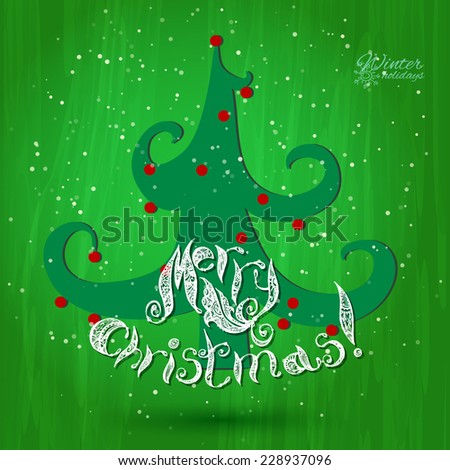 Merry Christmas Background Stock Vector Illustration 228937096