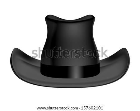 Black Hat On A White Background Stock Photo 157602101 : Shutterstock