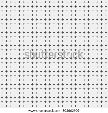 White abstract background with seamless random dark crosses, dots, grunge texture for design concepts, posters, banners, web, presentations and prints. Vector illustration.