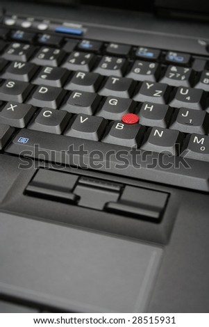 Notebook keyboard and touch-pad close-up