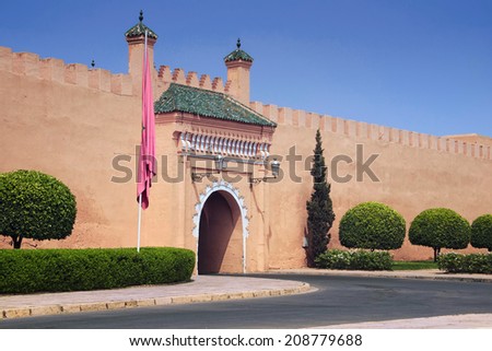 Entrance to the Royal Palace in Marrakesh, Morocco