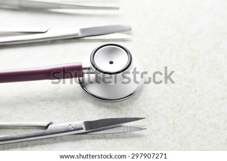 medical  equipment set in medical concept