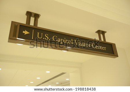 sign for the US Capitol Visitor Center