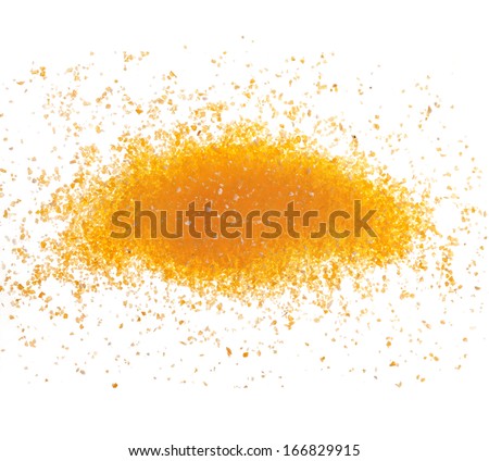 heap of cornmeal maize flour close up macro shot isolated on white background