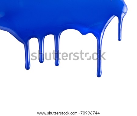Colorful Paint Dripping Isolated On White Background Stock Photo ...