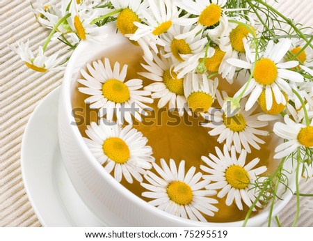 Herbal chamomile tea
