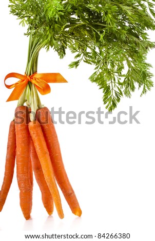 fresh carrot  isolated on white background