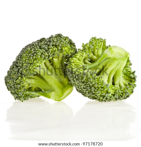 Broccoli  cabbage isolated on white