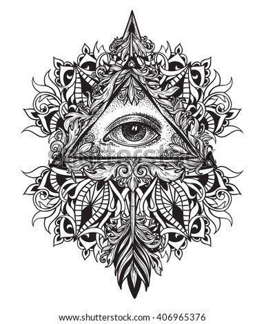 All-Seeing Eye As A Symbol Of The Mystical Science Of Alchemy And The ...