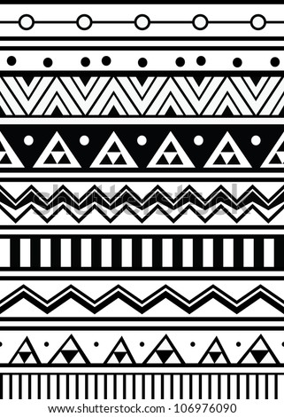 Abstract Geometric Seamless Pattern. Aztec Style Pattern With Triangle ...