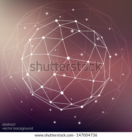abstract connection points and lines on a colored background