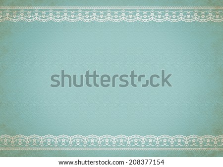 Blue turquoise background lace vintage design with vintage old style