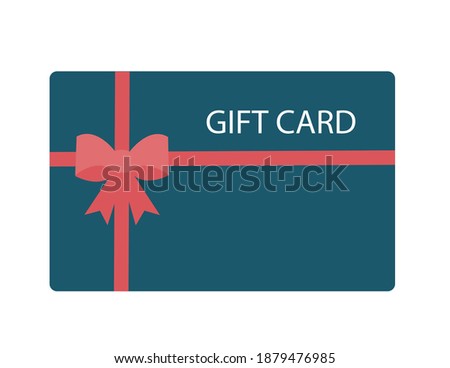 shopping gift card vector illustration