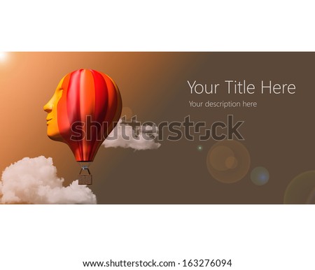 Face balloon flying
