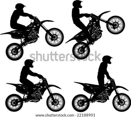 Different Poses Dirt Rider