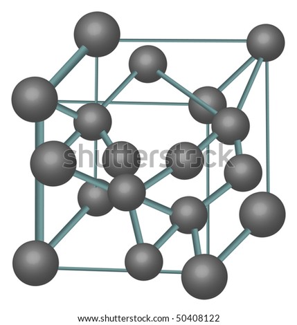 Illustration With Diamond Crystal Structure - 50408122 : Shutterstock