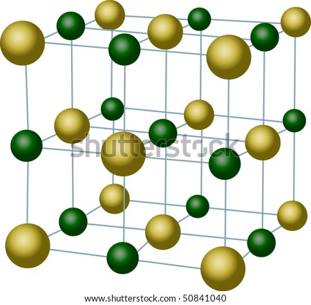 Illustration With Sodium Chloride Crystal Structure - 50841040 ...