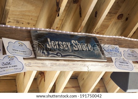 SEA BRIGHT, NJ - OCTOBER 15:  A sign hangs in a Jersey Shore bar and reads \