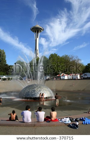 Fountain at Seattle Center
