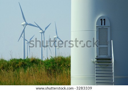 doorway to a wind power station