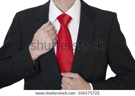 Business Man In Suit With Red Tie Stock Photo 106575722 : Shutterstock