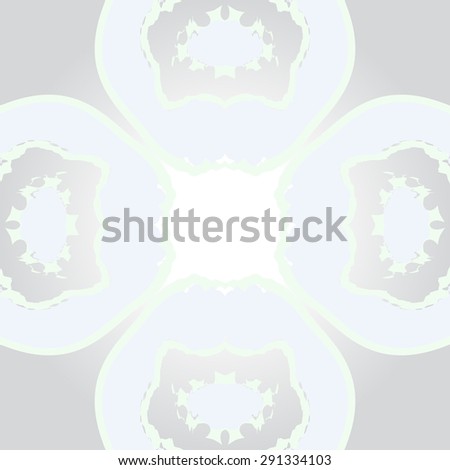 Circular seamless  pattern of floral motif,spots, hole, wave,  copy space. Hand drawn.