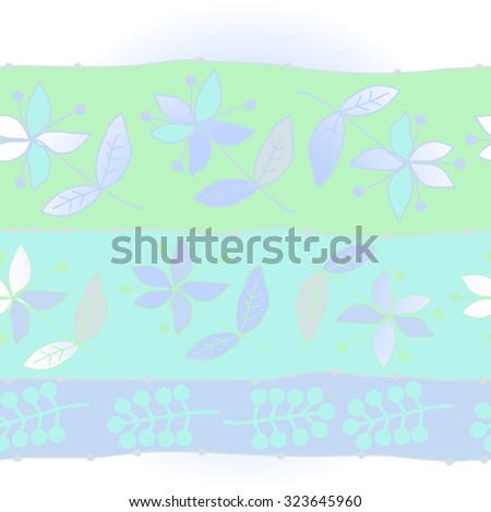 Pattern  with floral  motif , ellipses, branches, spots, flowers. Hand drawn.