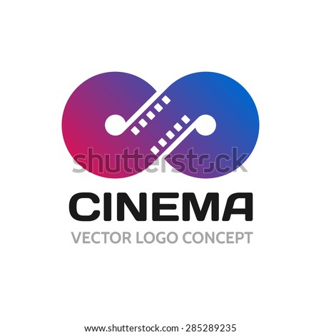 Infinite strip of film. Conceptual logo