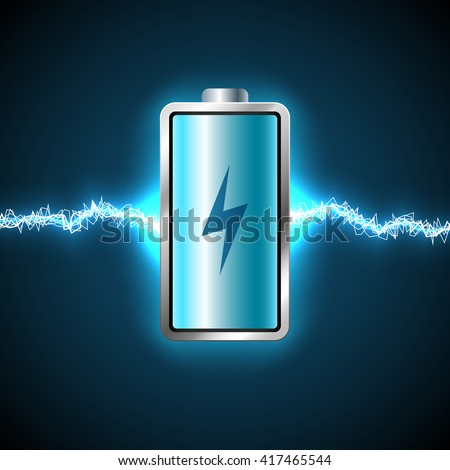 Fully charged blue battery and short circuit