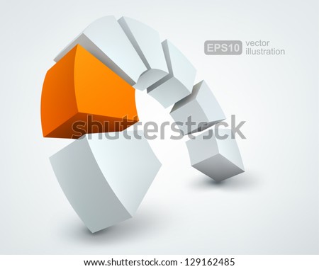 Vector Illustration of abstract 3d shapes, logo design