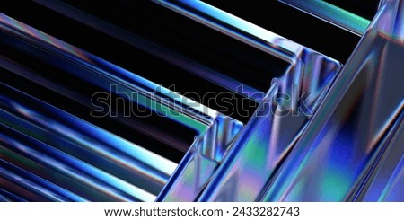 Similar – Image, Stock Photo 3D rendering of abstract geometric landscape mountains or waves